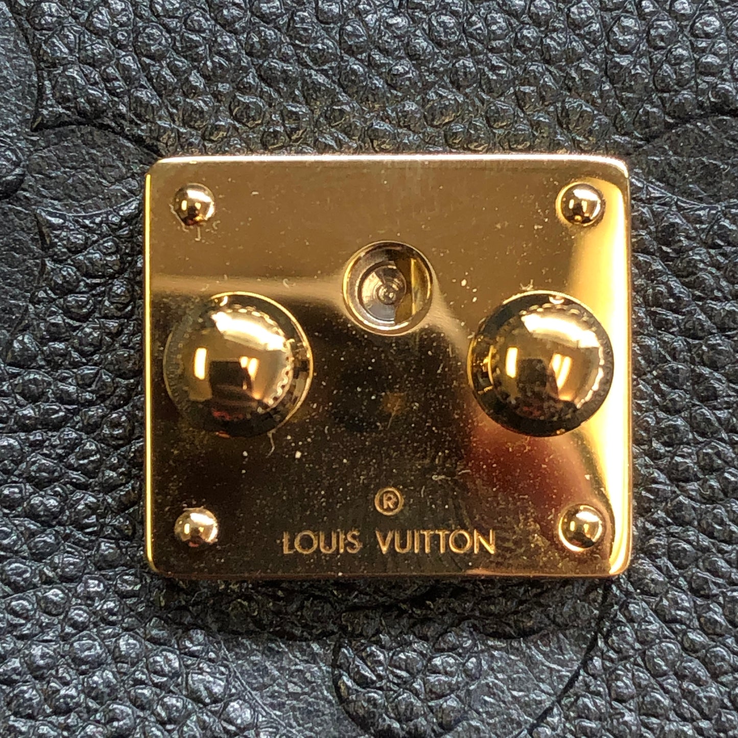 Louis Vuitton Madeleine Nano Monogram Empreinte Shoulder Bag Black