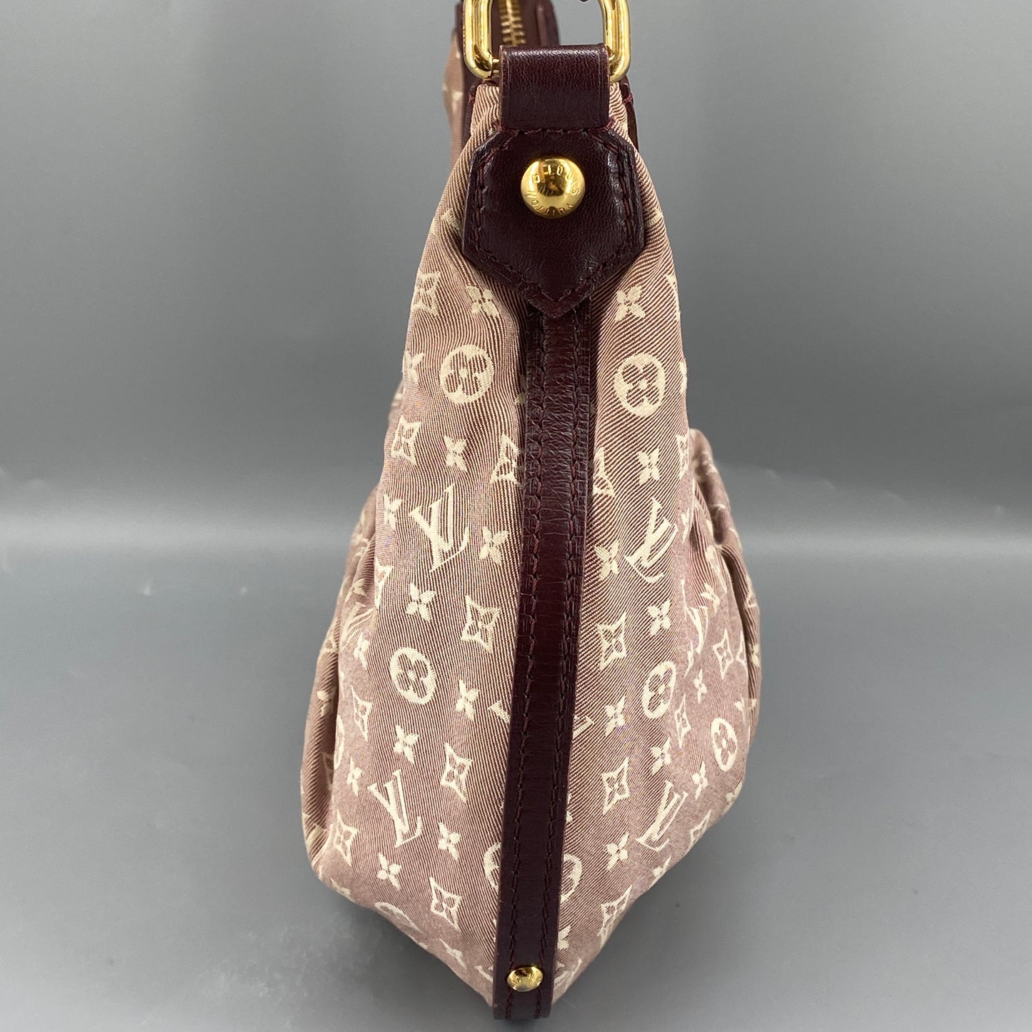 Louis Vuitton Dusty Rose Denim Monogram Mini Lin Hobo Shoulder Bag