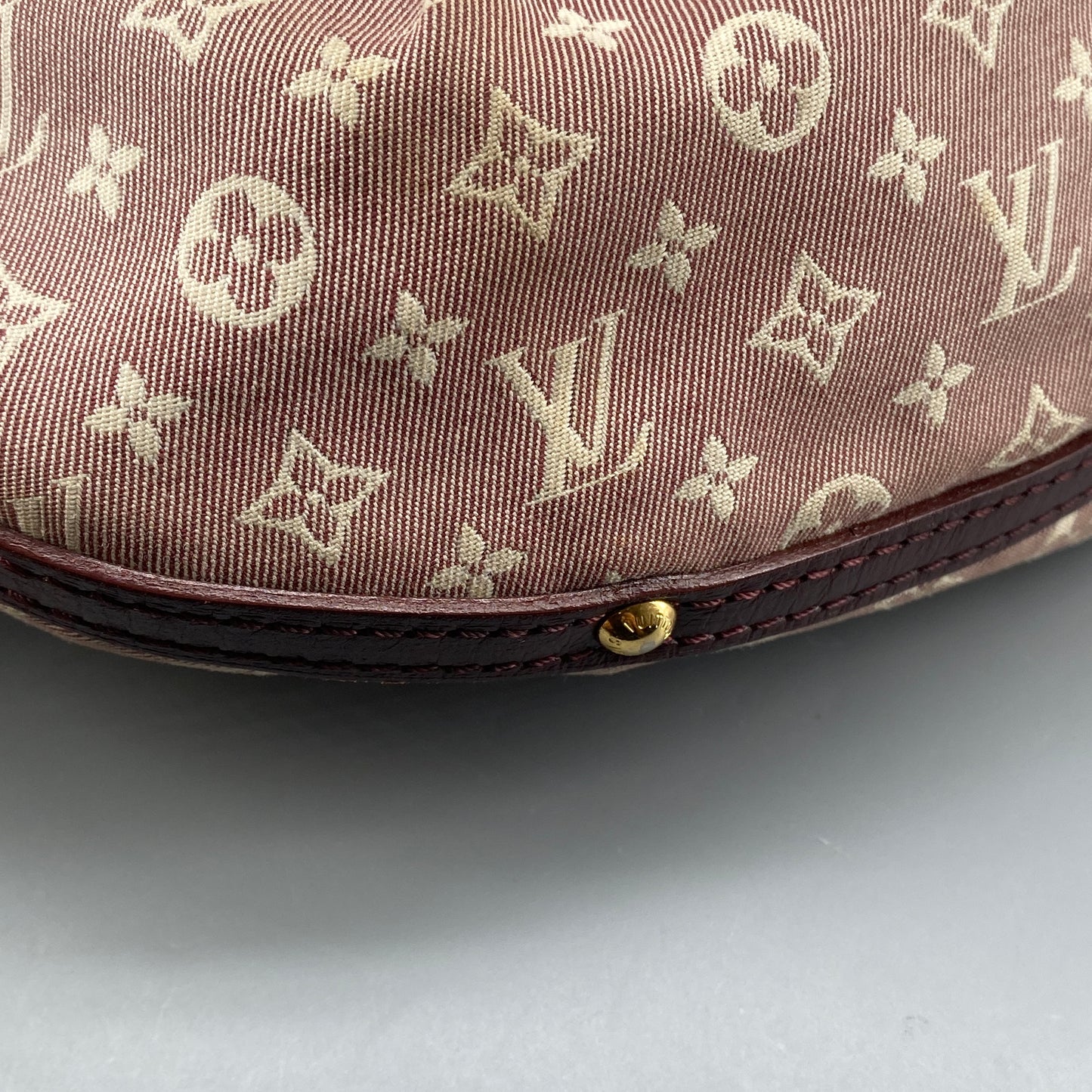 Louis Vuitton Dusty Rose Denim Monogram Mini Lin Hobo Shoulder Bag
