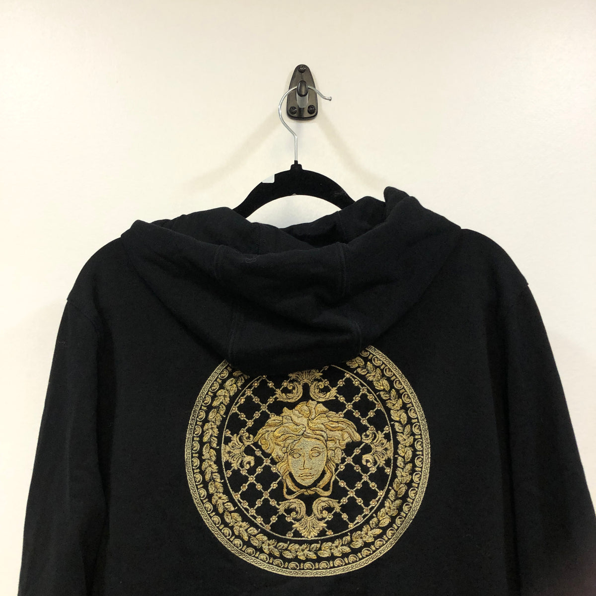 Versace black  Medusa Logo Zip Hoodie Size M