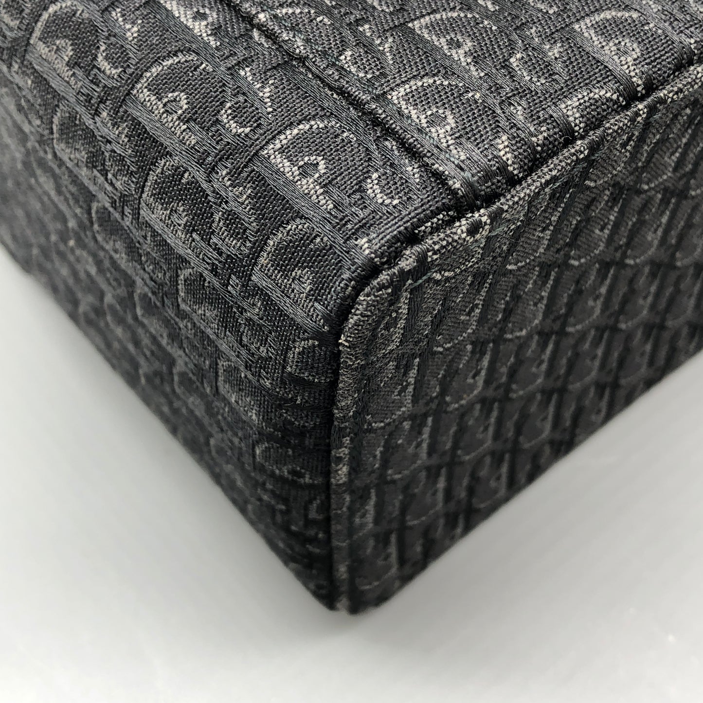 Christian Dior Black Oblique Canvas Box Bag