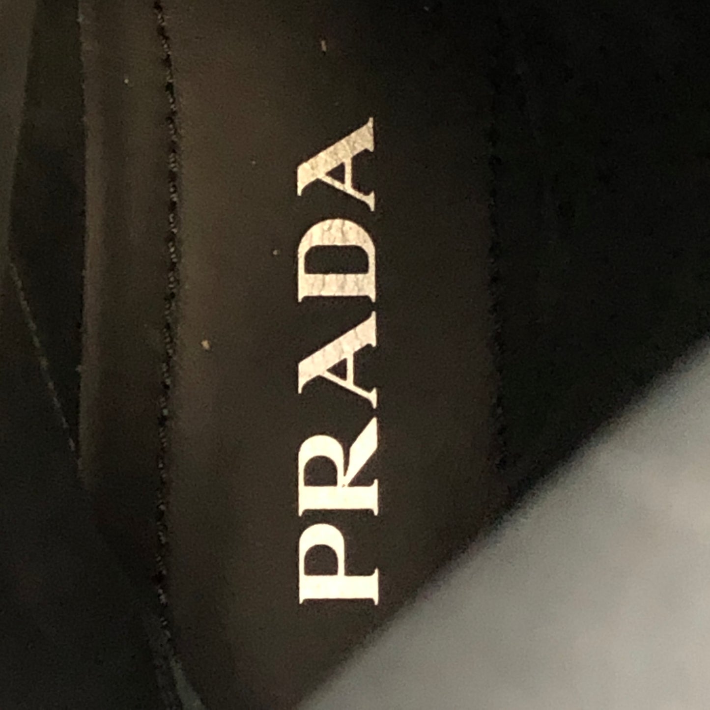 Prada Women‘s Re-Nylon Knee-High Lug Sole Boots Size 37 Black