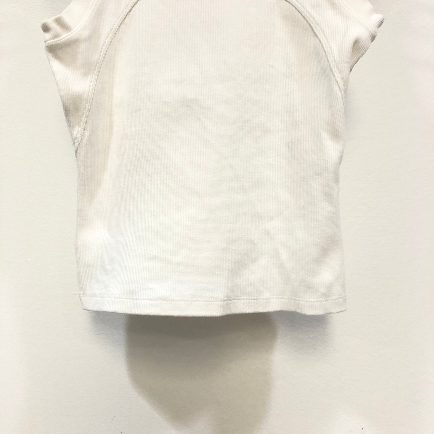 Off-White White Ribbed Sleeveless Tank Top Size 40