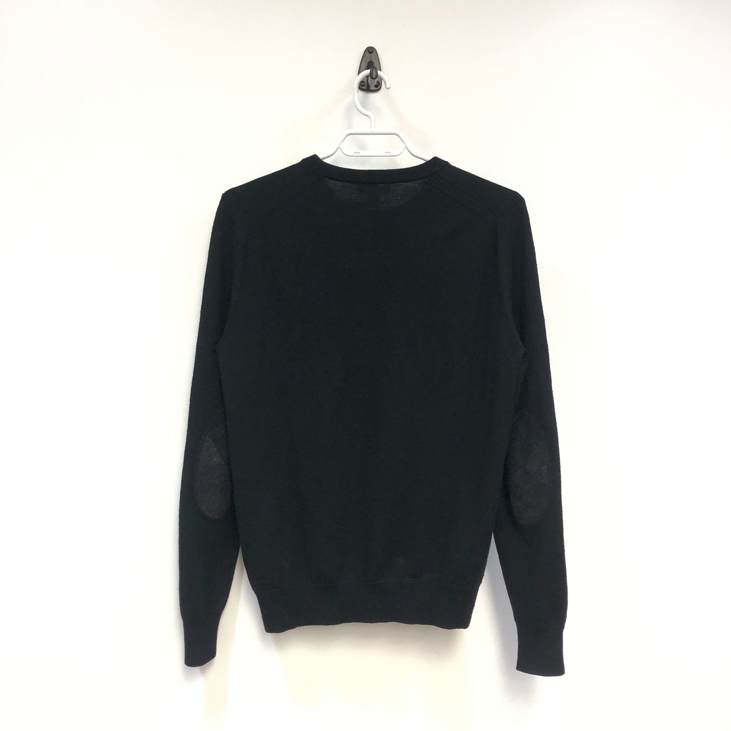 Burberry Brit Crew Neck Wool Knit Sweater Size M Black P2P 19.5-22 Inches