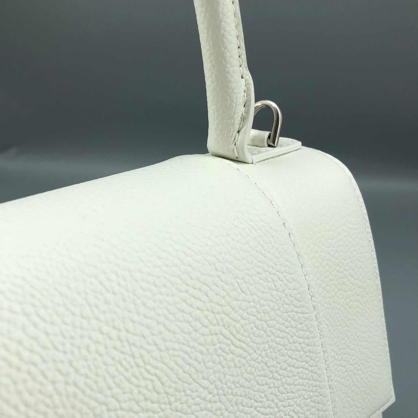 Balenciaga Hourglass Small Top Handle Bag White Smooth Calfskin