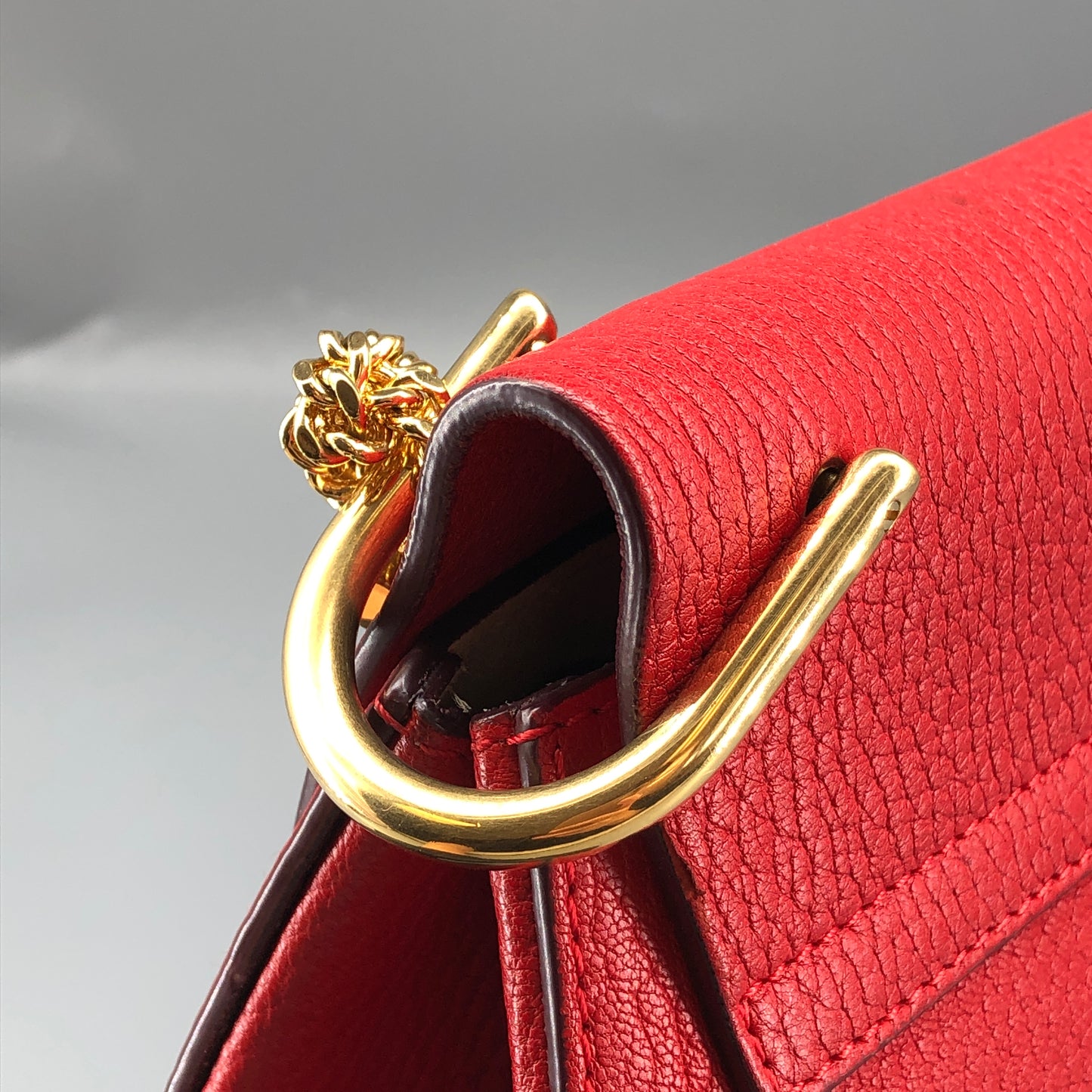 Chloe Drew Medium Leather Crossbody Bag Red
