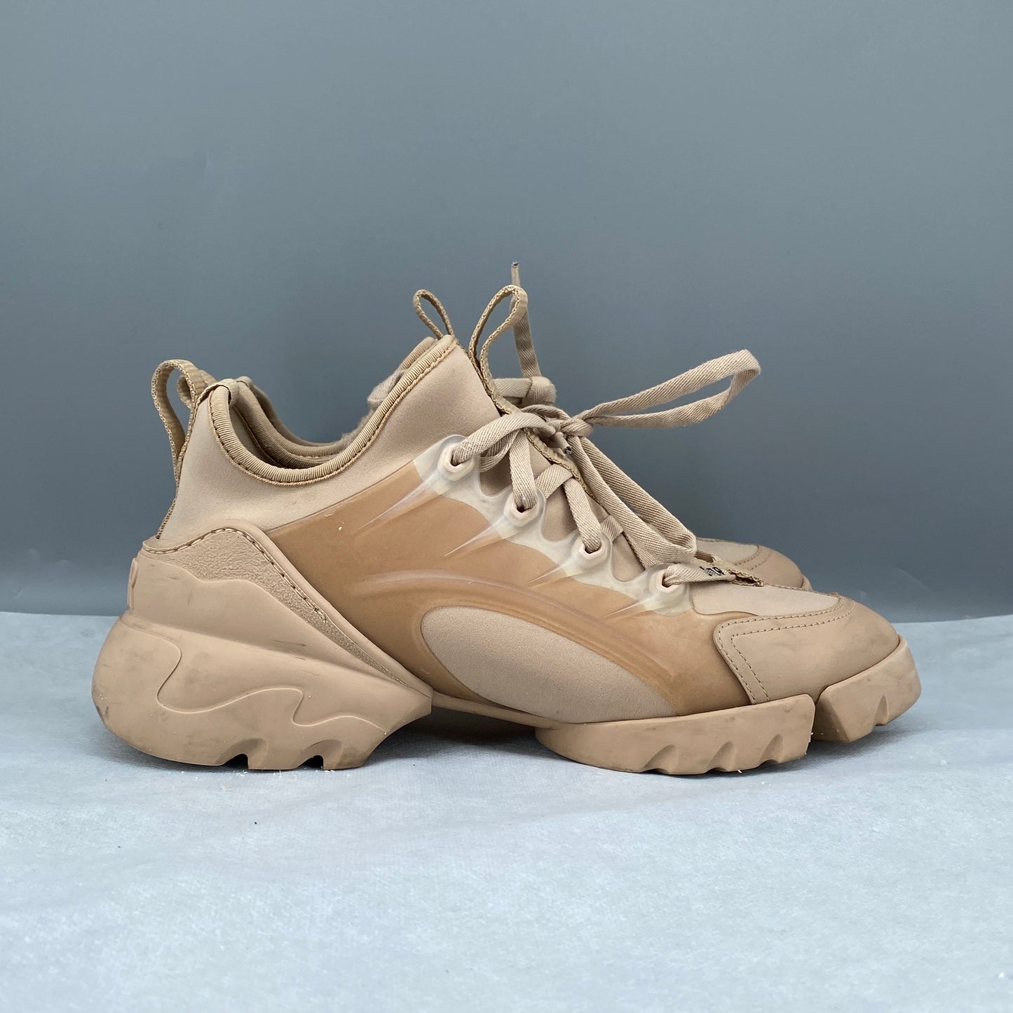 Christian Dior Women's D-Connect Sneakers Size 37 Pink Nude