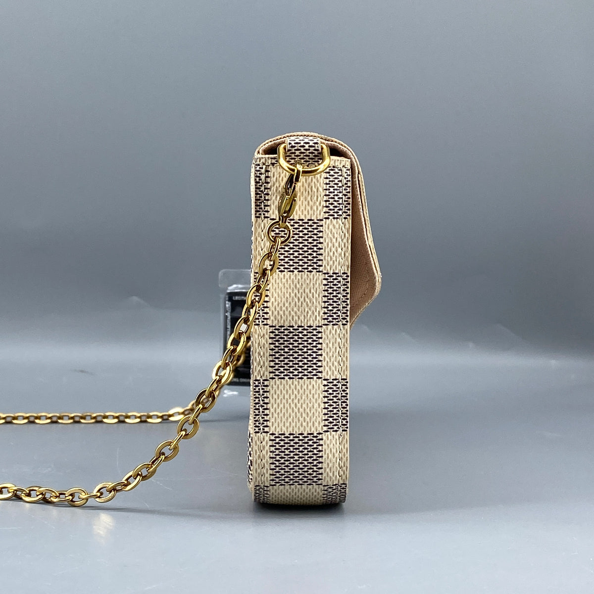 Louis Vuitton Damier Azur Pochette Felicie Chain Wallet Rose Ballerine