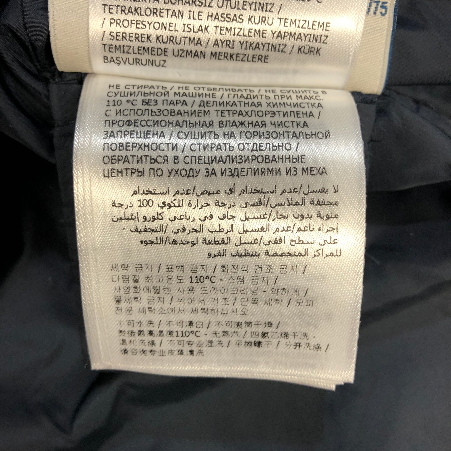 Moncler Dark Blue Quilted Down Jacket Size 00