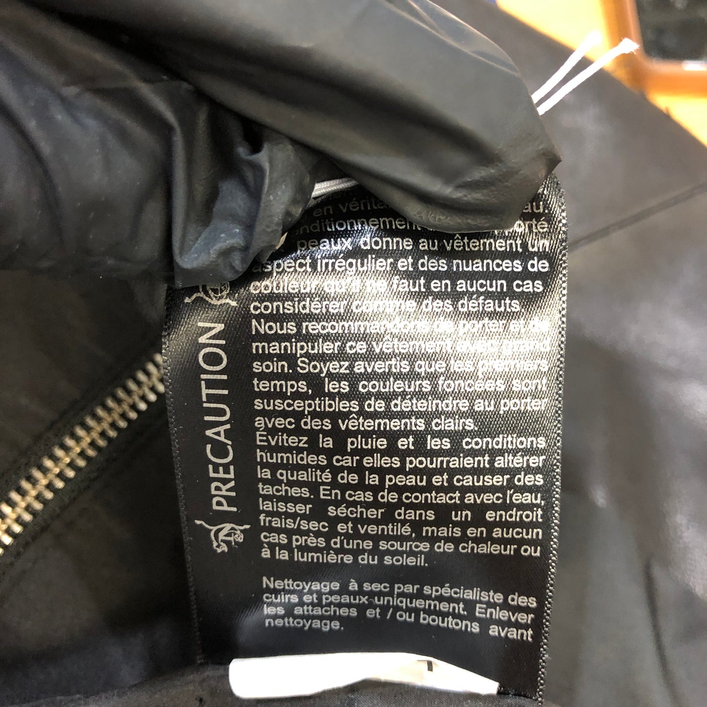Mackage Black Leather Biker Jacket Size XS