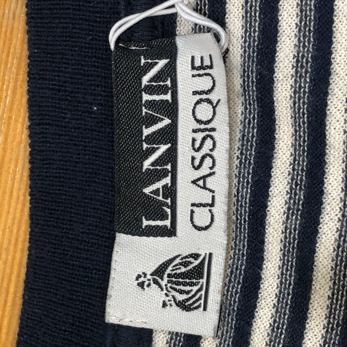 Lanvin Navy blue & white horizontal stripes T-shirt Size XXL