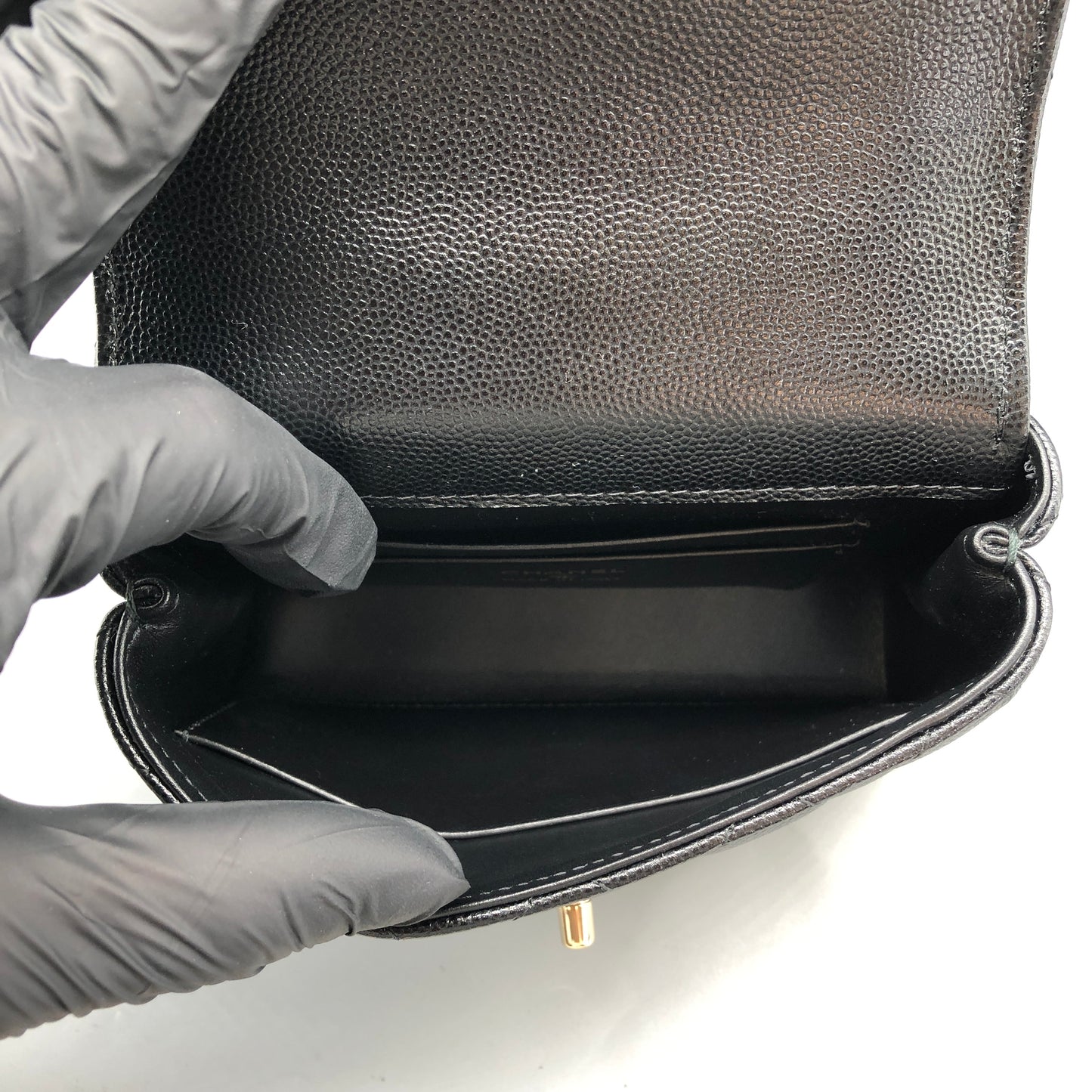 Chanel Black Quilted Mini Top Handle Bag