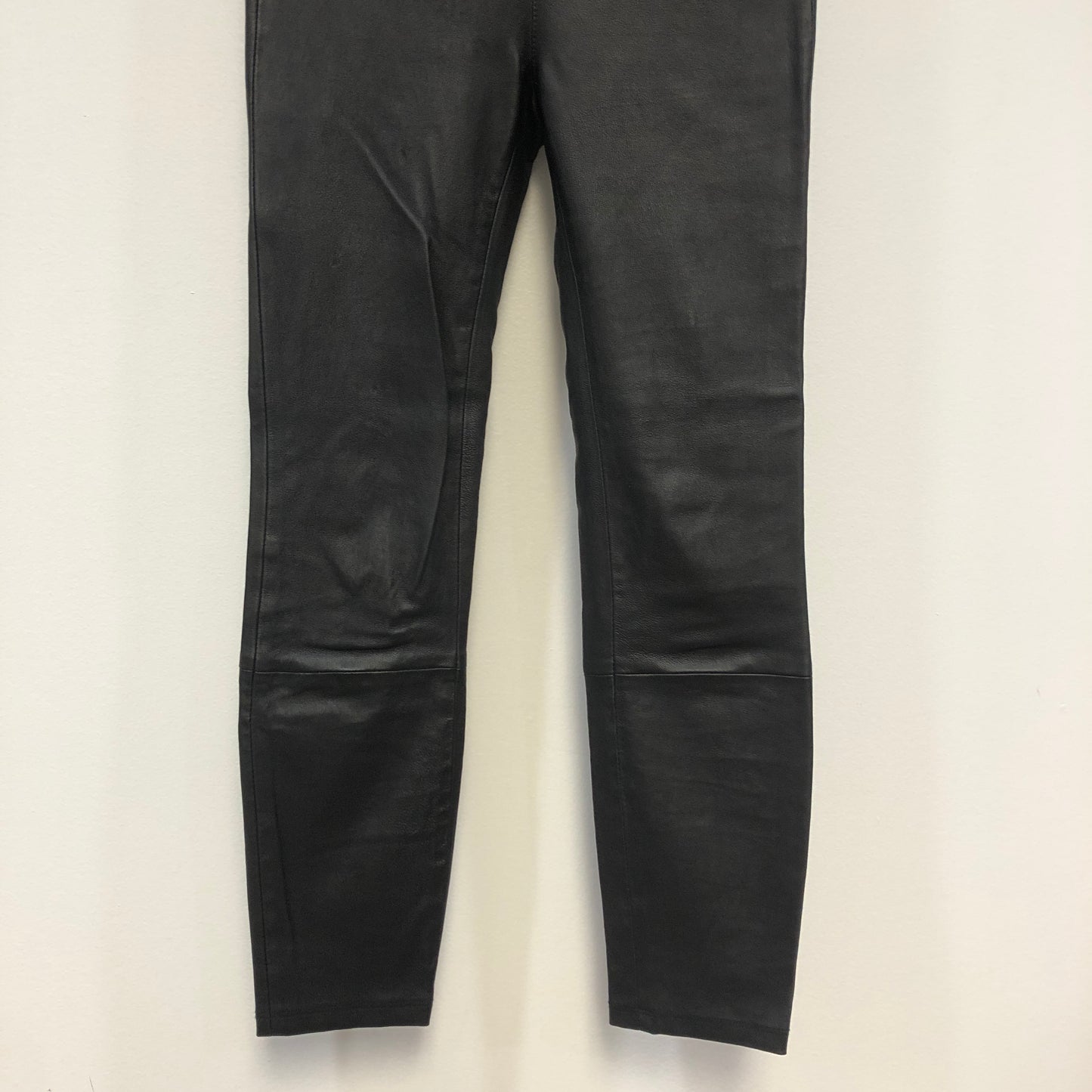 Helmut Lang Dark Brown Leather Slim Ankle Pants Size 00