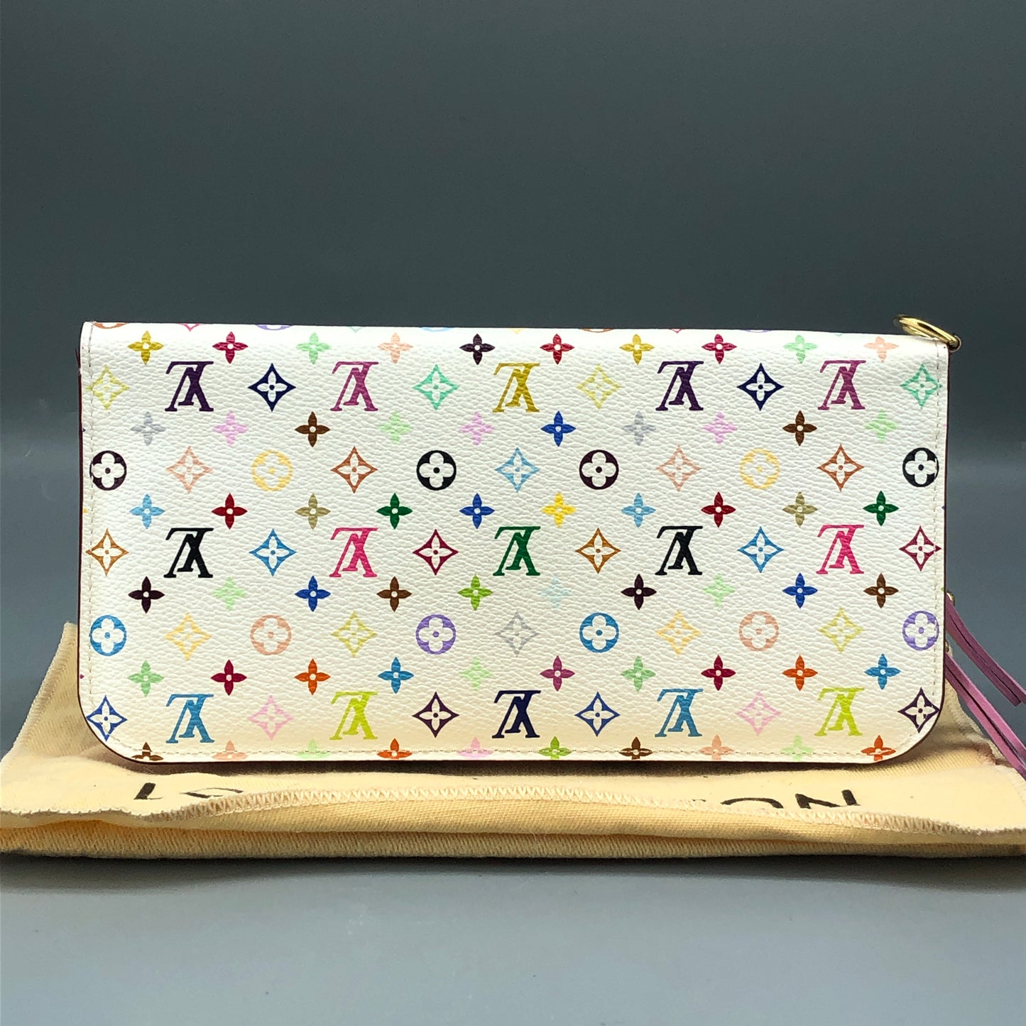 Louis Vuitton White Multicolor Monogram Zip Around Long Wallet
