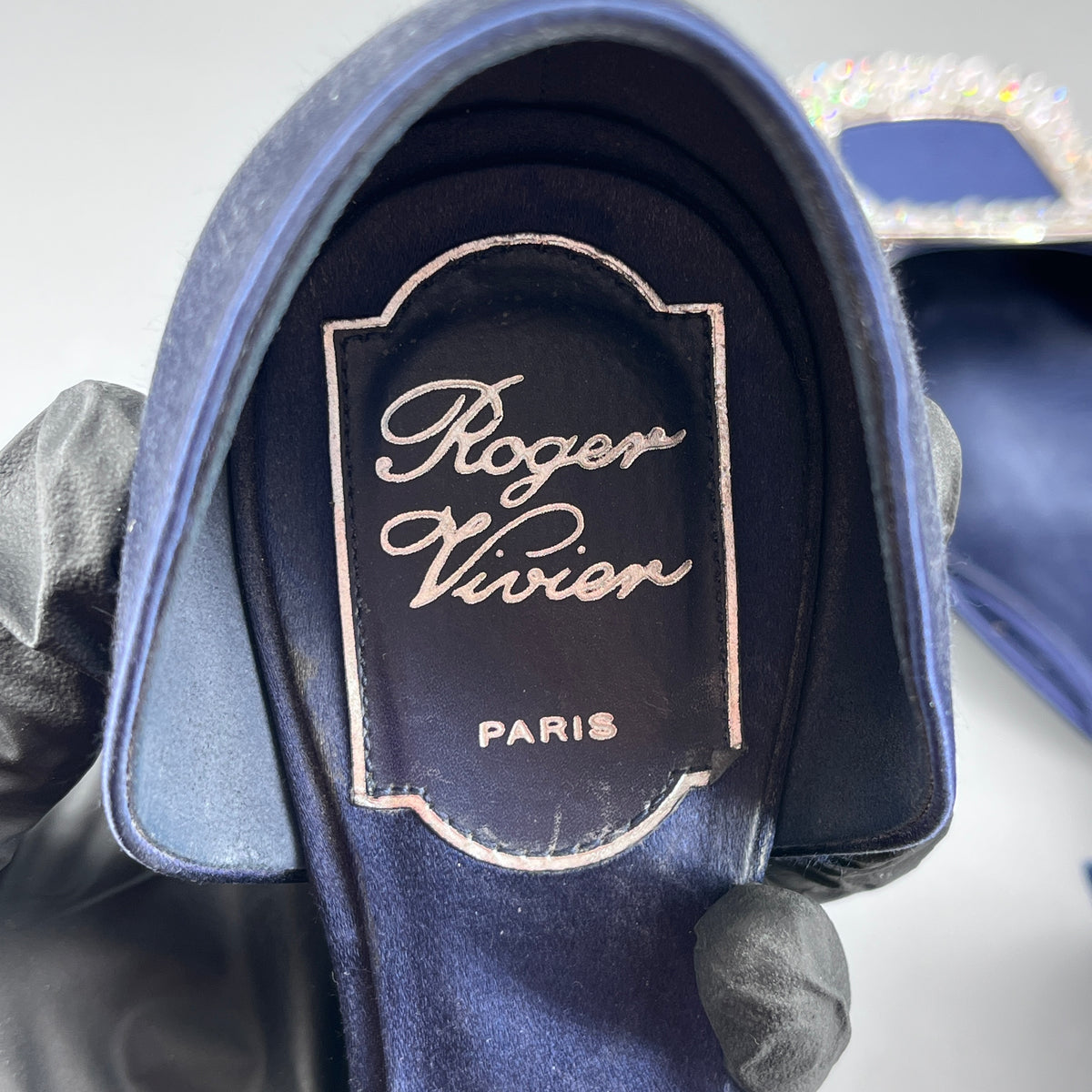 Roger Vivier Deep Blue Women D'Orsay Flat Shoes Size 36.5