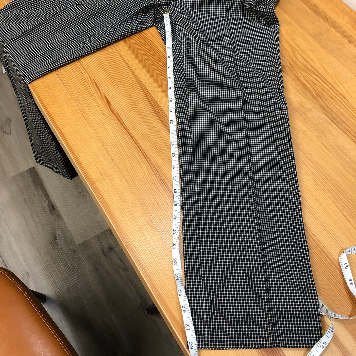 Balenciaga Checkered Tailored Trousers Size 38 White/Black