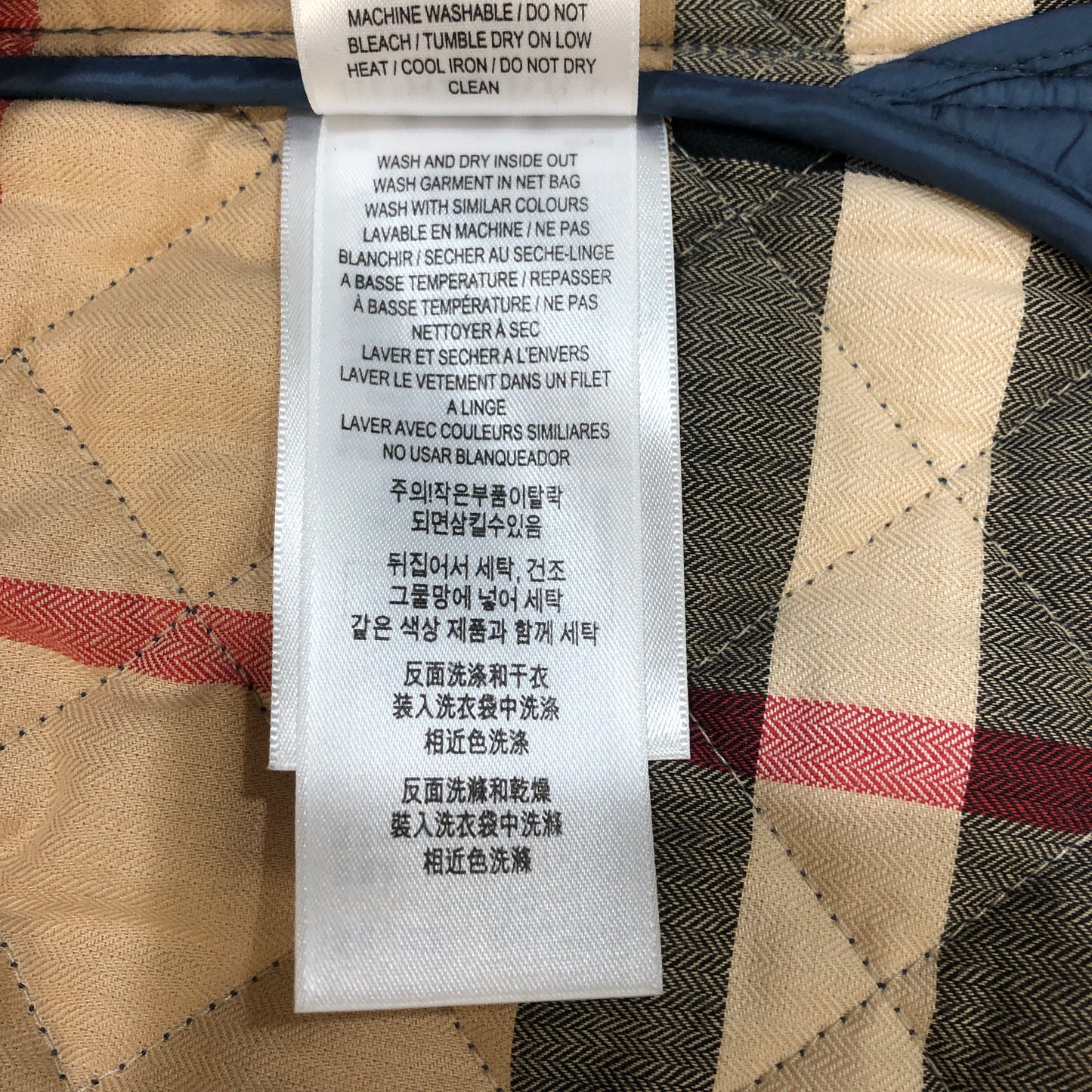 Burberry Kids Quilted Jacket 14Y (164cm) Navy Blue