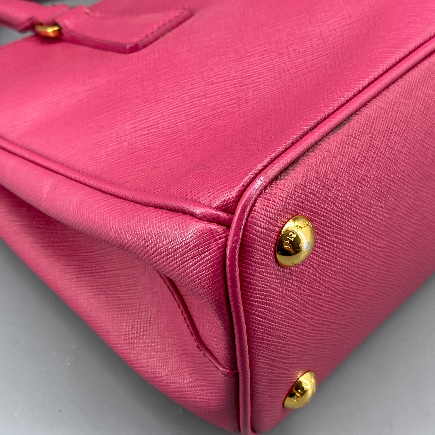 Prada Pink Saffiano Leather Galleria Handbag