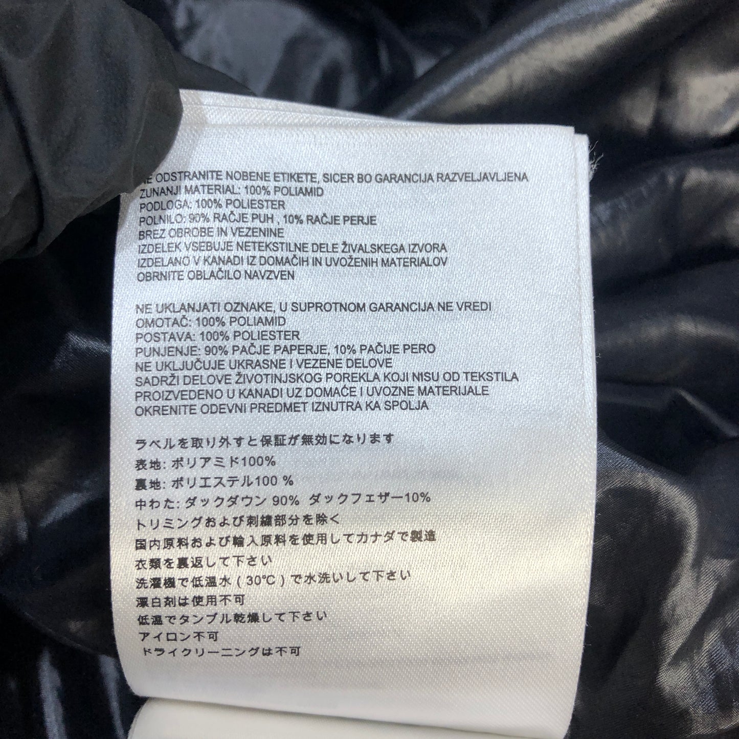 Canada Goose Black Hooded Down Jacket Size 3XL