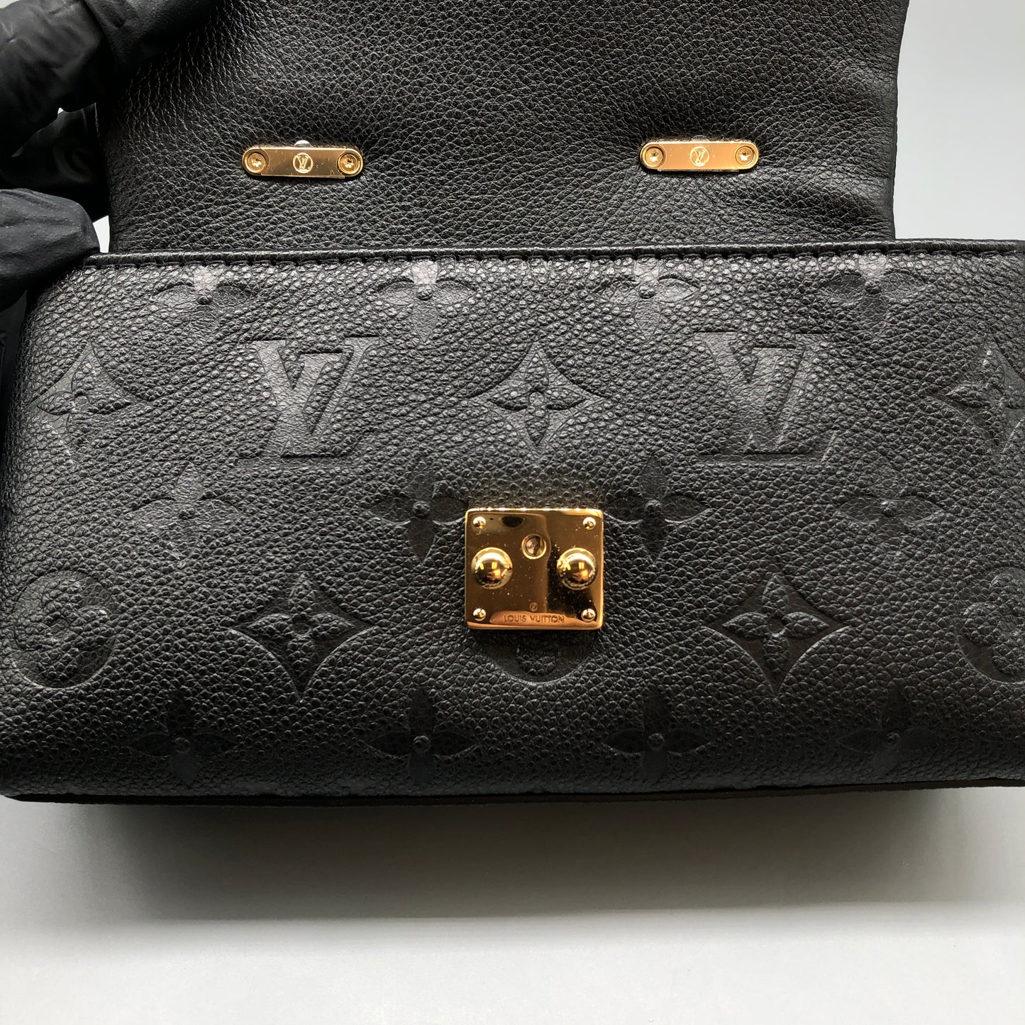 Louis Vuitton Madeleine Nano Monogram Empreinte Shoulder Bag Black