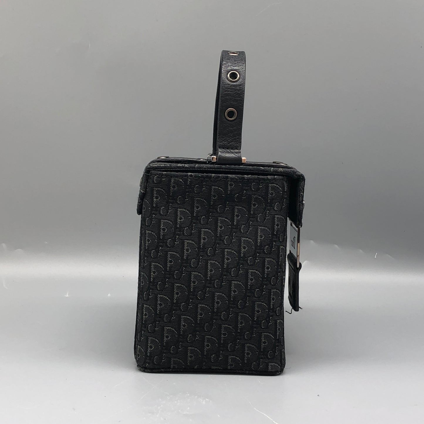 Christian Dior Black Oblique Canvas Box Bag