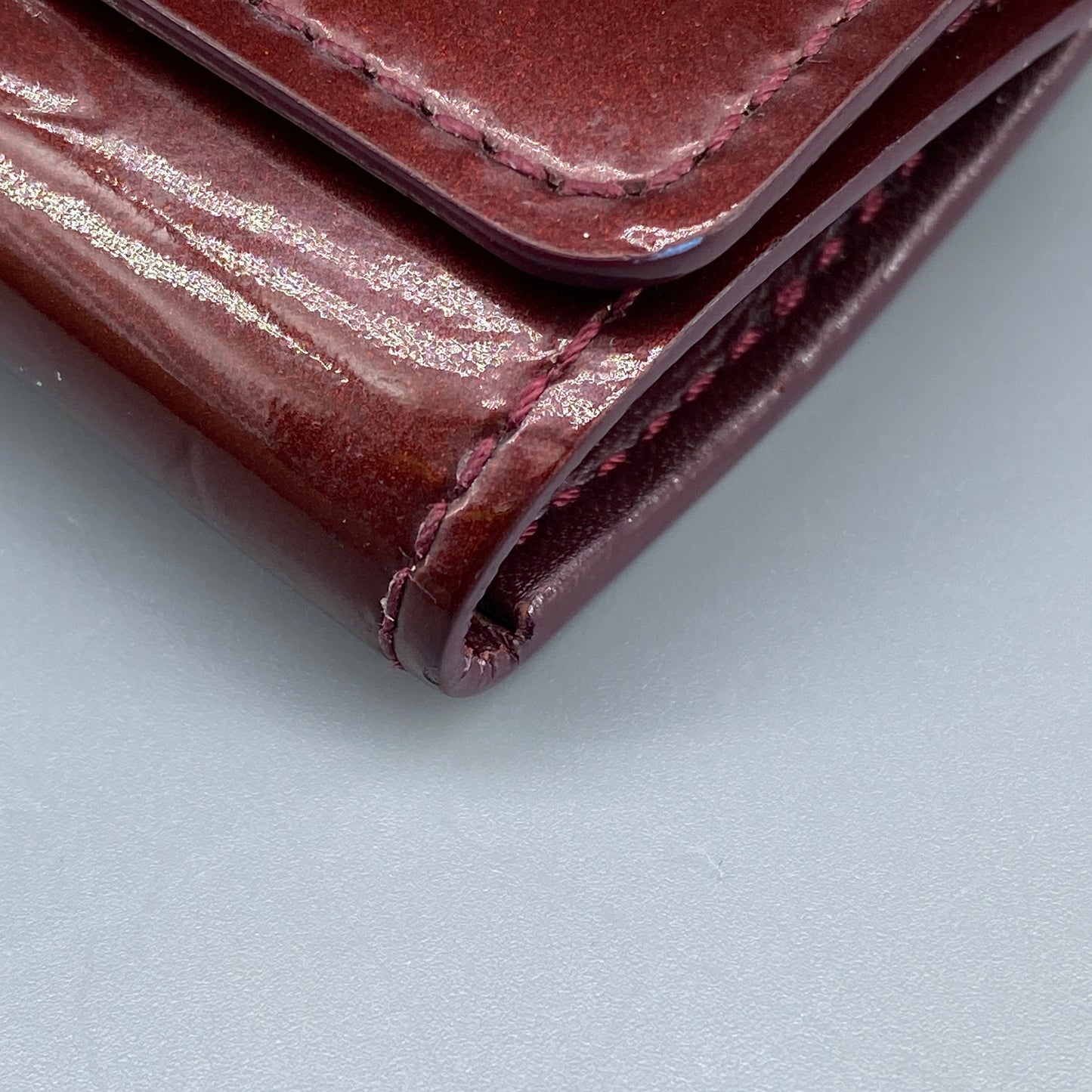 Louis Vuitton Reddish-Brown Monogram Vernis Key Wallet