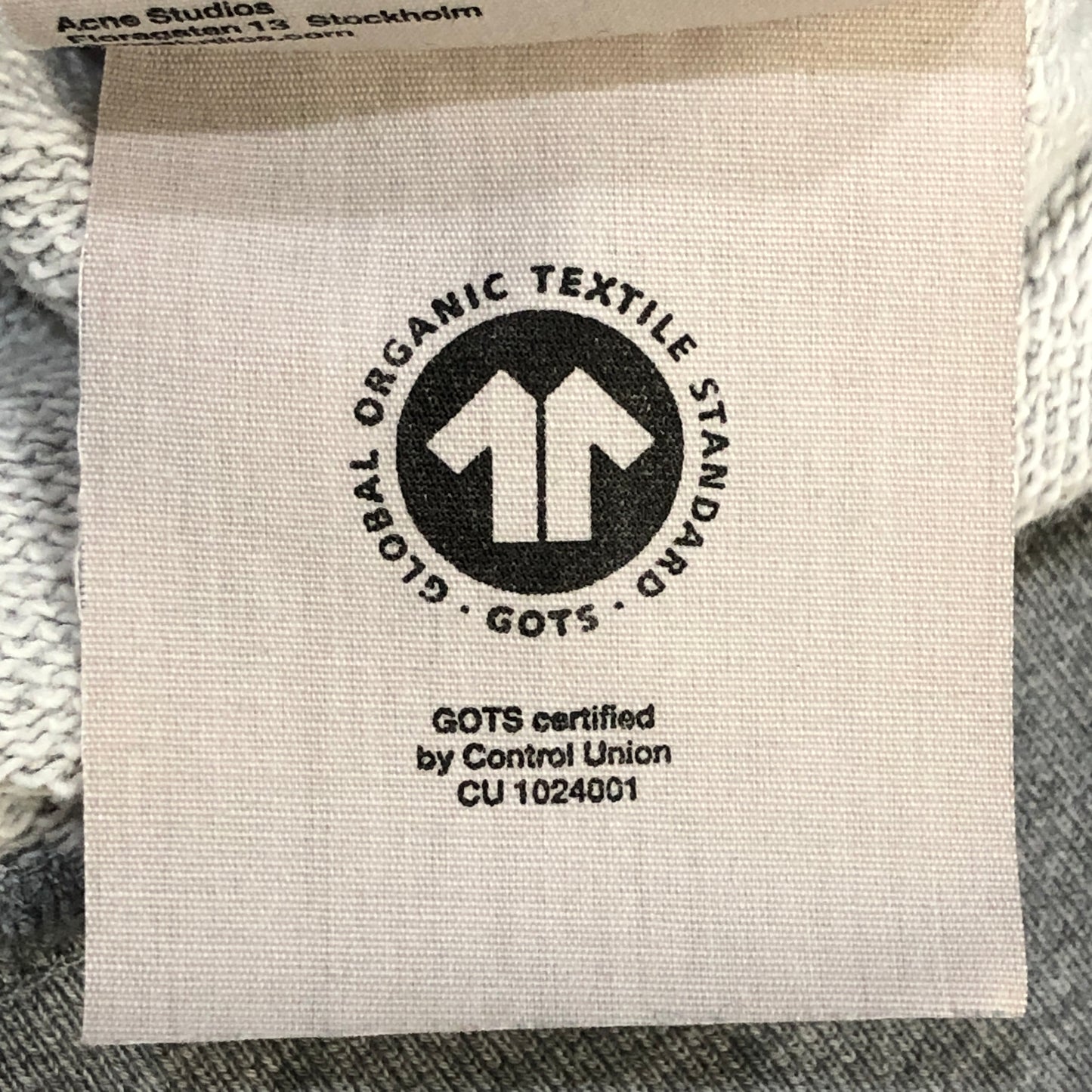 Acne Studios Grey Crew Neck Cotton Sweatshirt Size M
