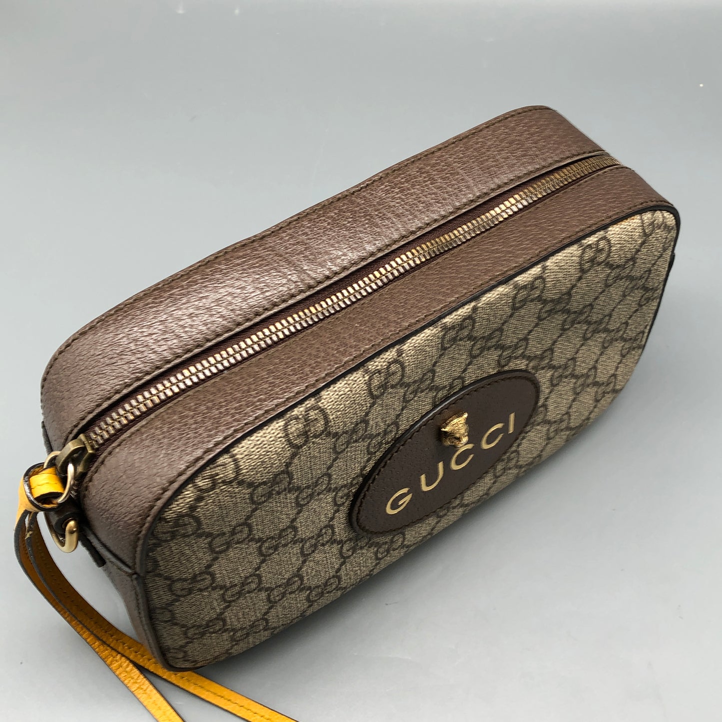 Gucci Beige/Brown GG Supreme Canvas Camera Bag