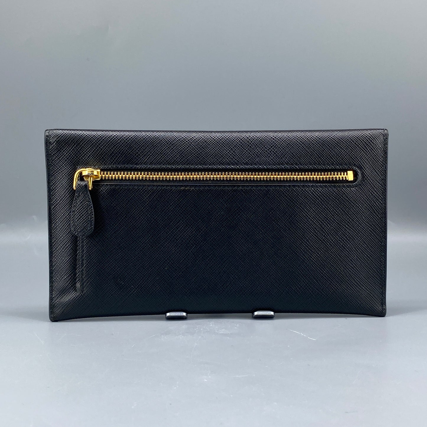 Prada Saffiano Envelope Long Wallet Black