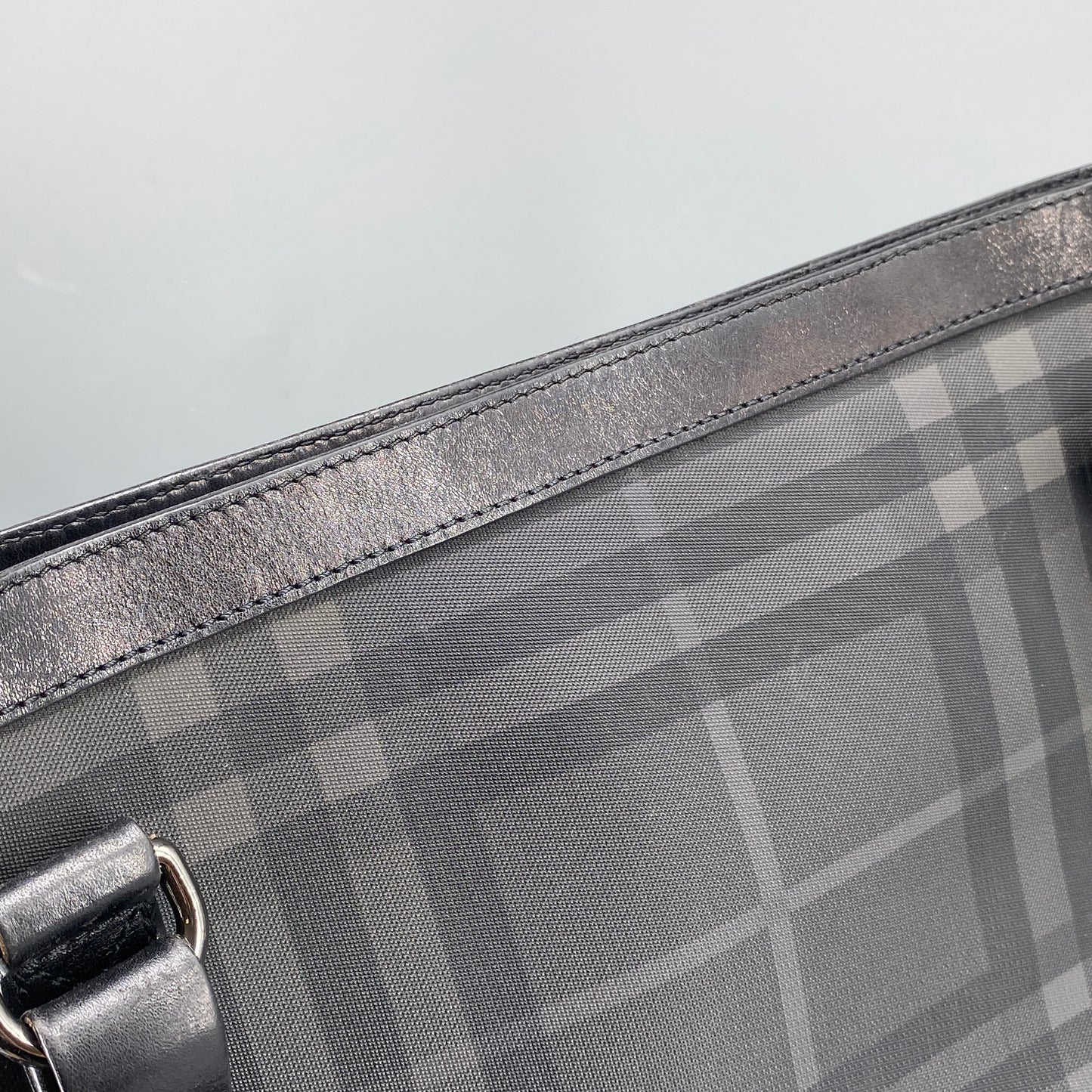 Burberry Black Check Crossbody Messenger Bag