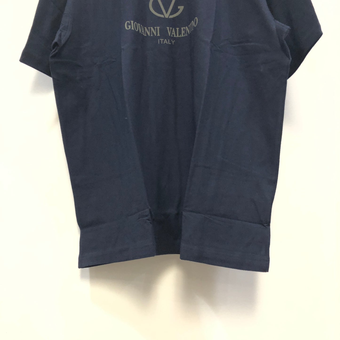 Giovanni Valentino Navy Blue Crew Neck Short Sleeve T-Shirt Size XXL