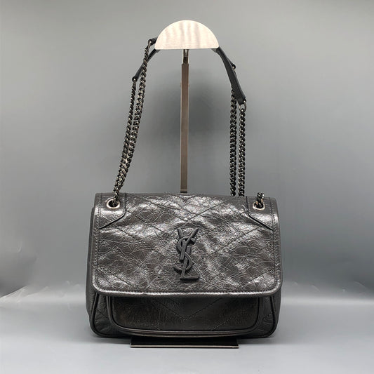 Saint Laurent Niki Medium Shoulder Bag Grey