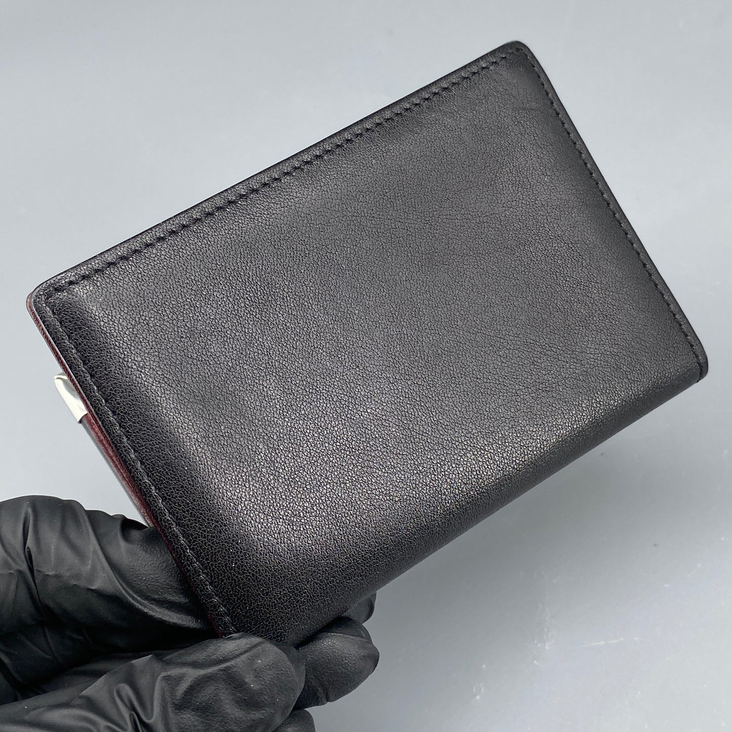 Cartier Black Smooth Leather Bi-fold Short Wallet