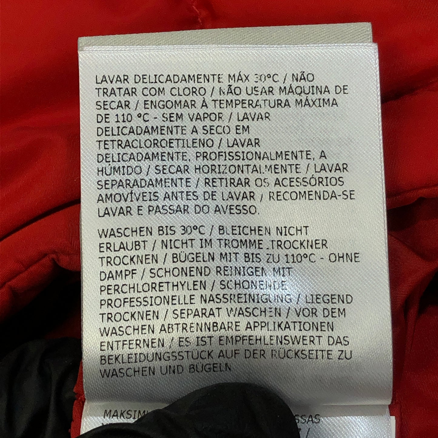Moncler Floral Print Red Trim Hooded Down Jacket Size 1