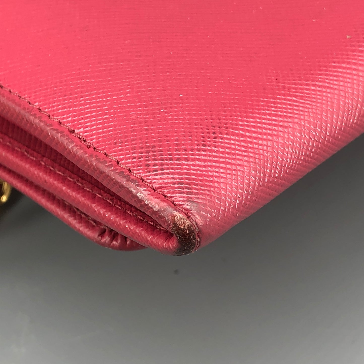 Prada Saffiano Leather WOC Wallet On Chain Hot Pink