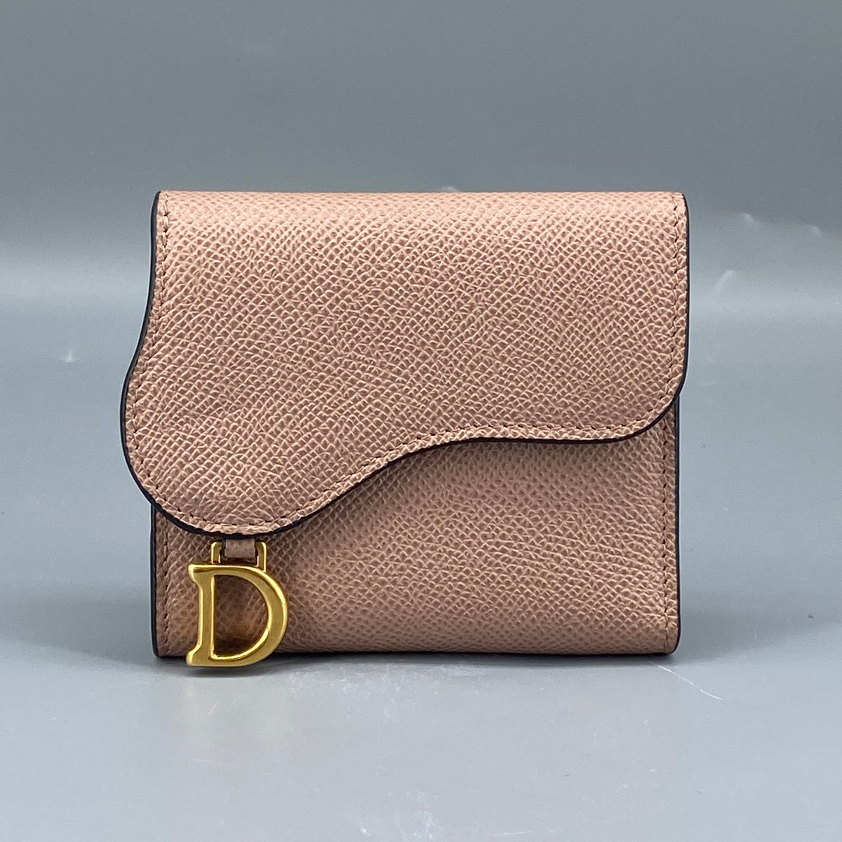 Christian Dior Nude Saddle Trifold Wallet
