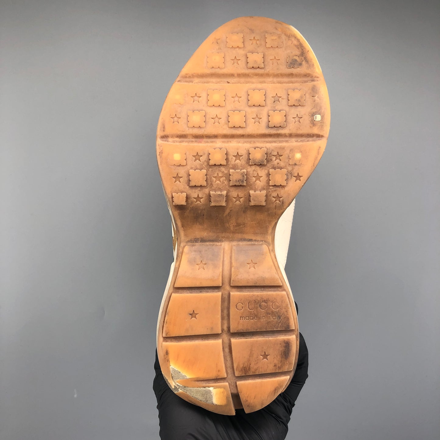 Gucci Cream Rhyton Sneakers Size 35.5
