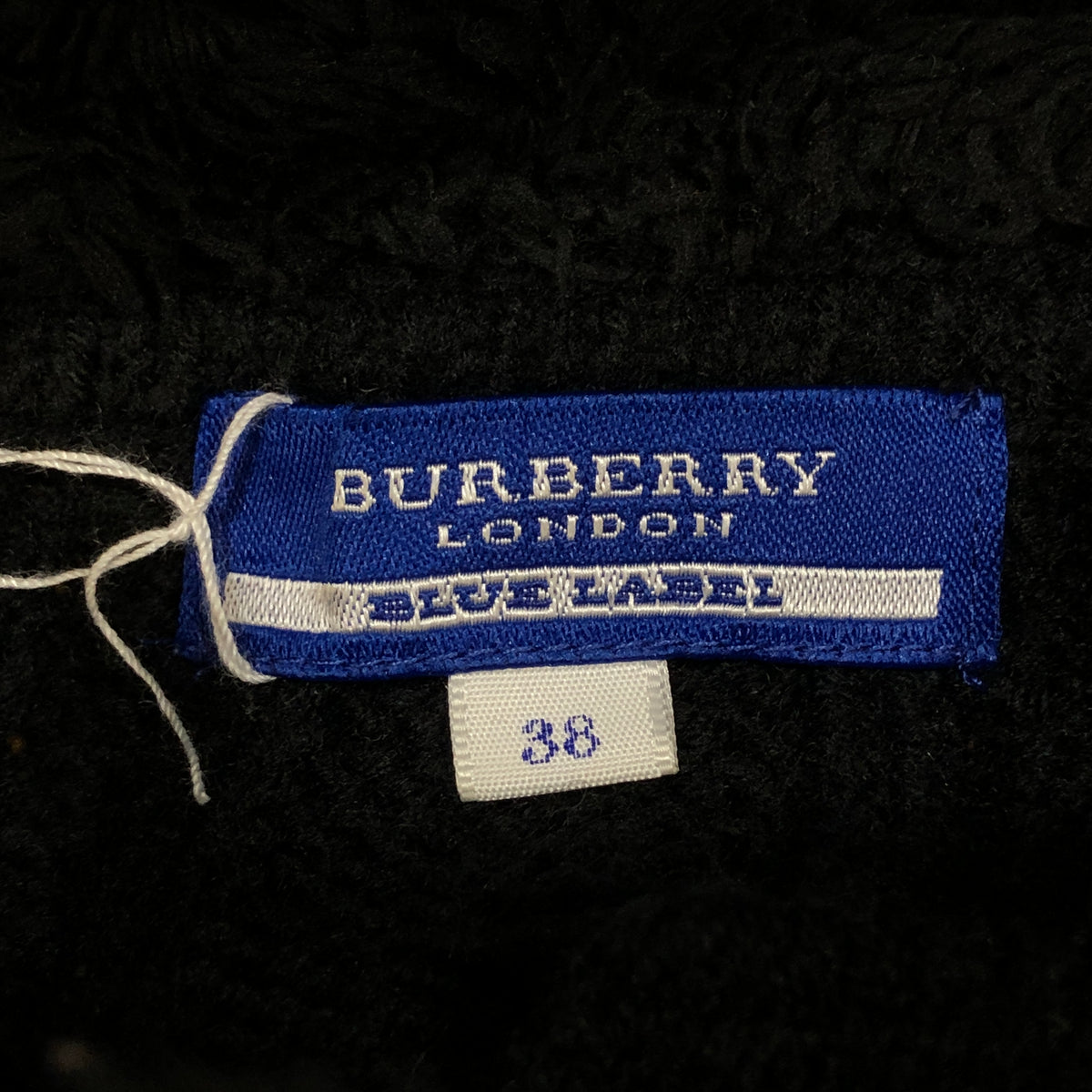 Burberry Black Cable Knit Hooded Cardigan Size 38