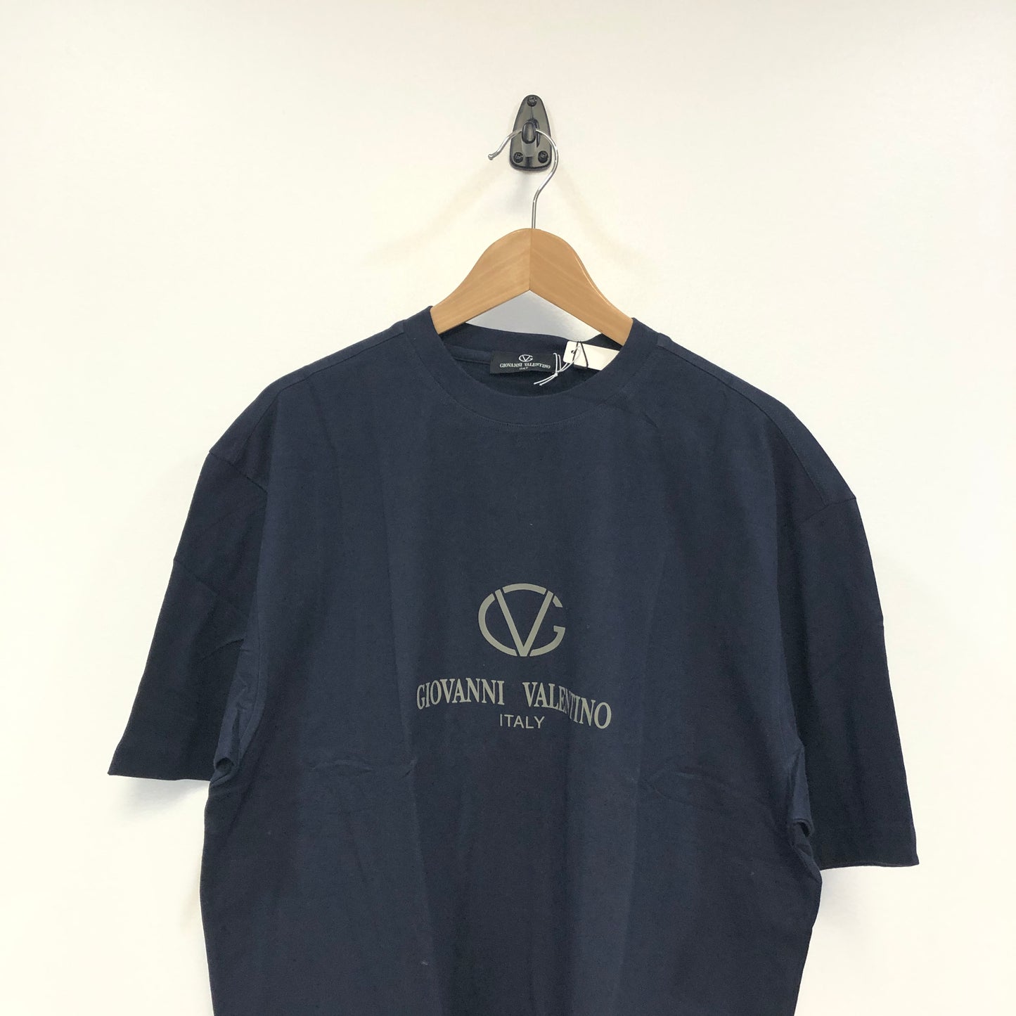 Giovanni Valentino Navy Blue Crew Neck Short Sleeve T-Shirt Size XXL