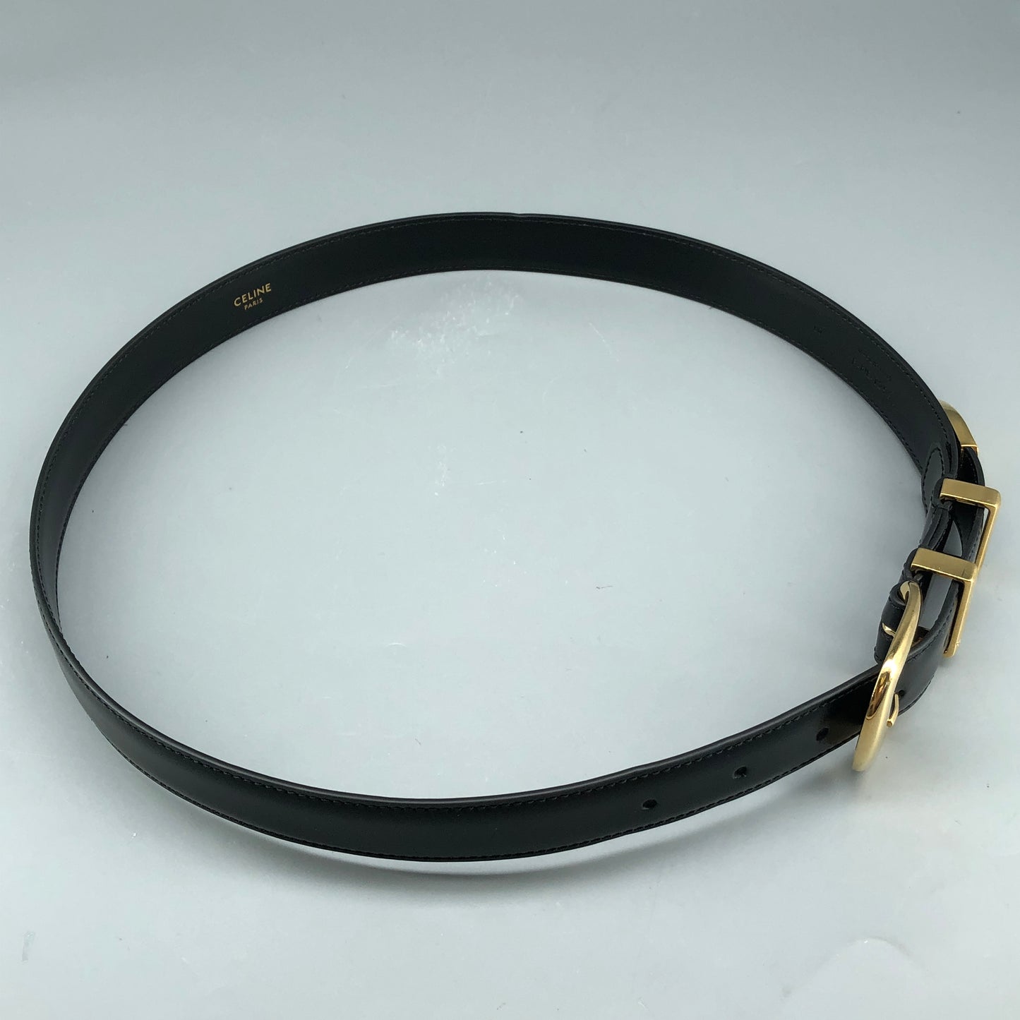 Celine Classic Leather Belt 80cm Black