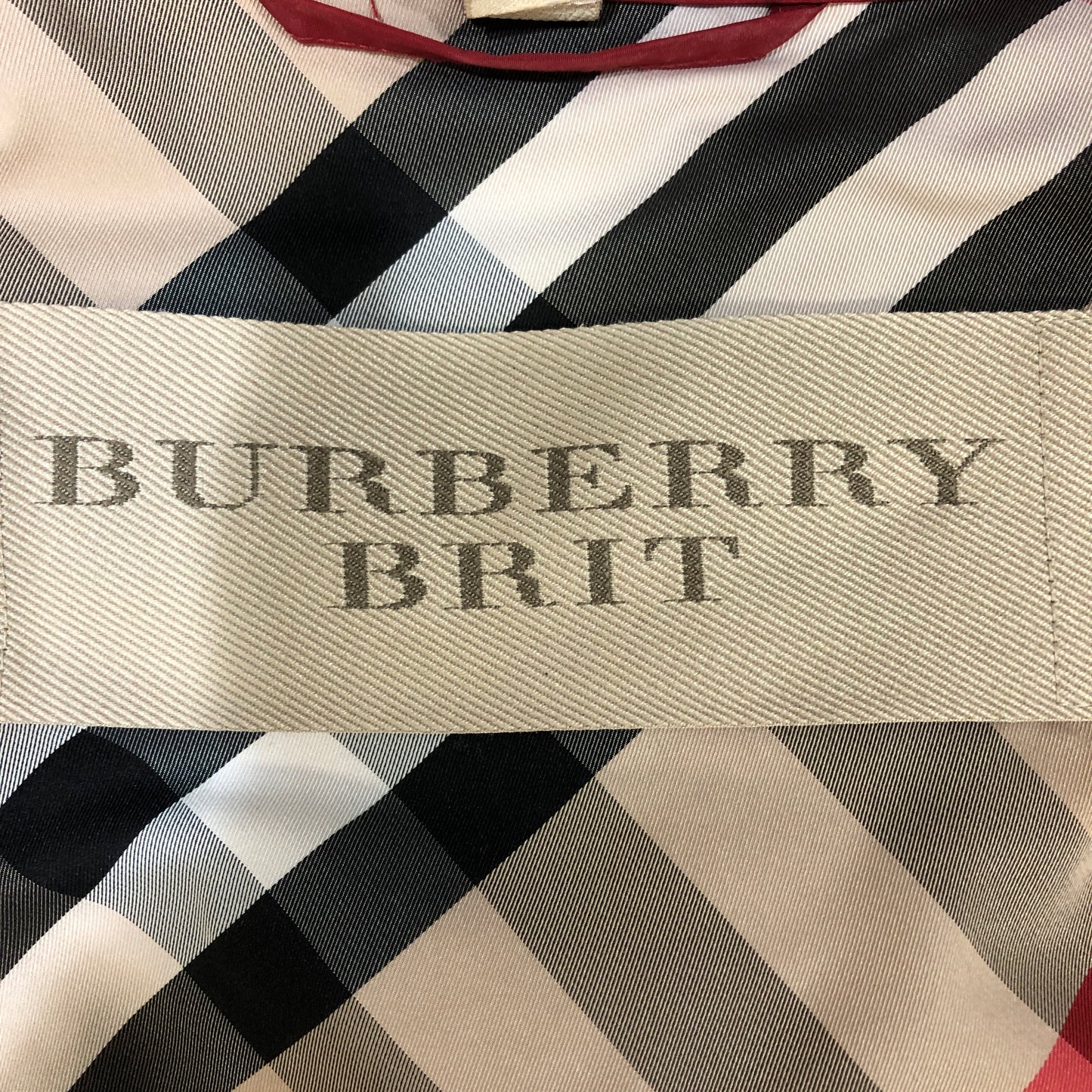 Burberry Brit Red Short Trench Coat Size US 6