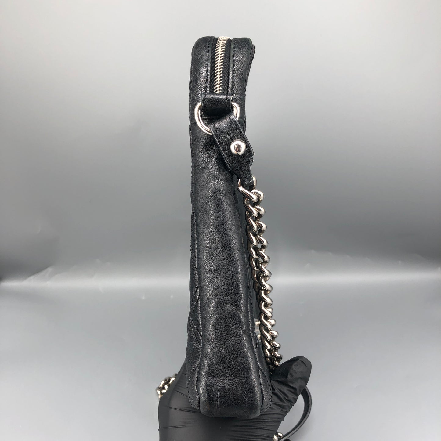 Marc Jacobs Quilted Leather Chain Crossbody Bag Black