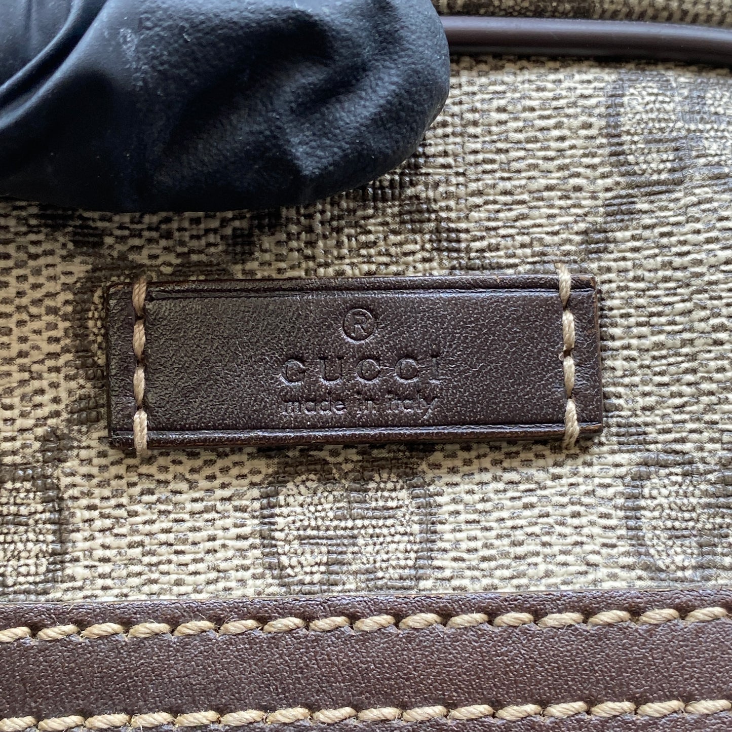 Gucci Beige GG Canvas Vertical Messenger Crossbody Bag