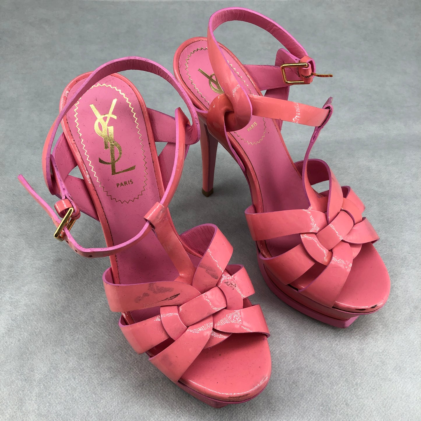 Saint Laurent Women's Platform Heels Size 35.5 Pink