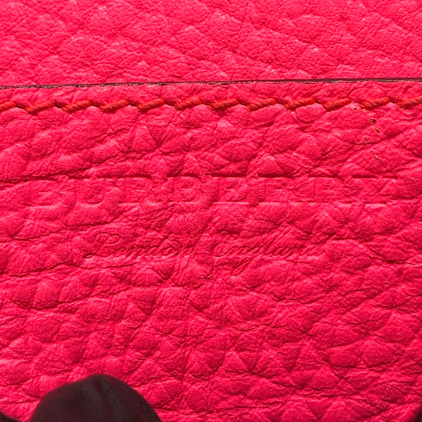 Burberry Pink Grained Leather Crossbody Bag