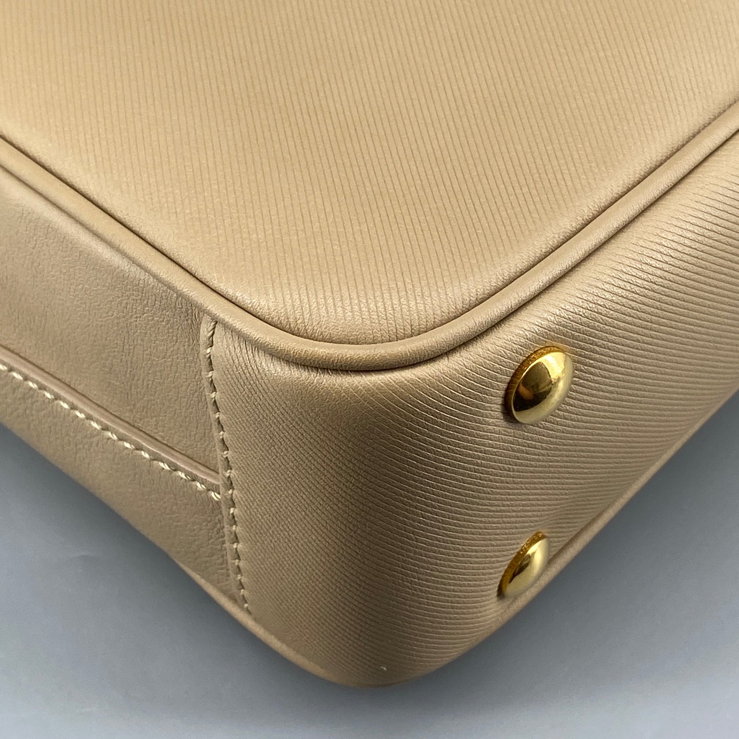Burberry Beige Leather Top Handle Crossbody Bag