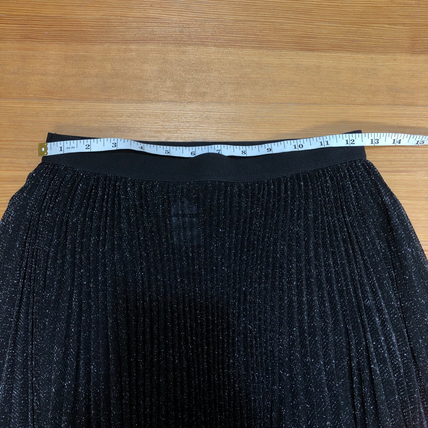 MaxMara Black Pleated Tulle Midi Skirt Size XS