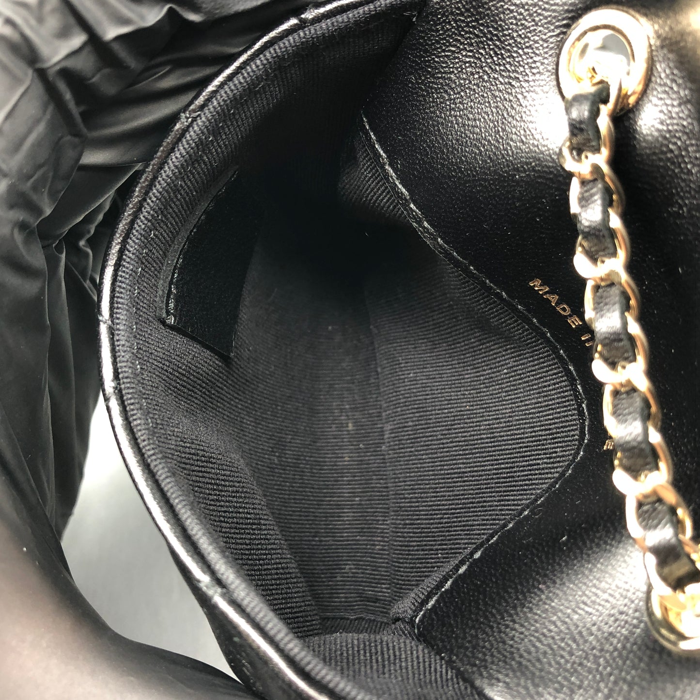 Chanel Bow Classic Quilted Belt Bag Black Lambskin Leather