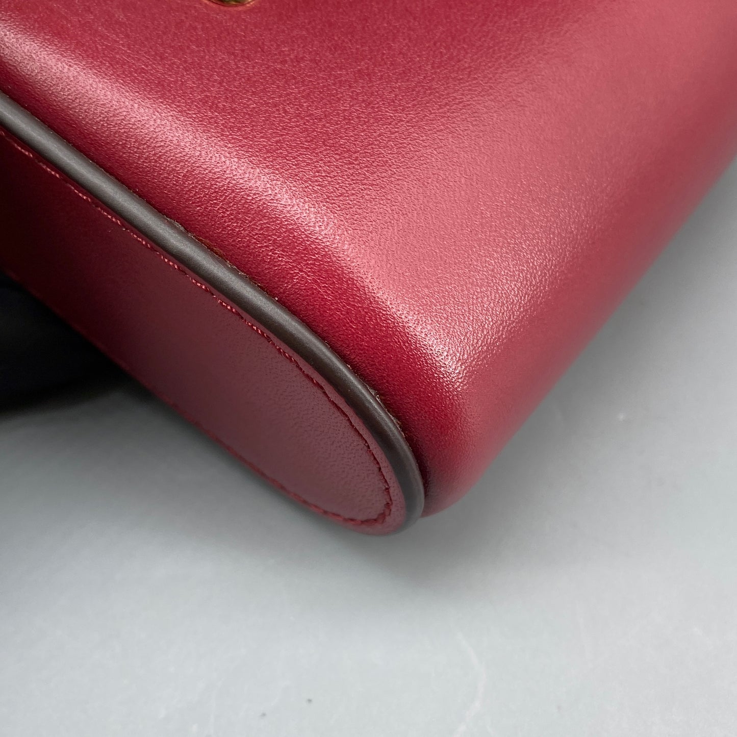 Michael Kors Red Leather Mini Vertical Crossbody Bag