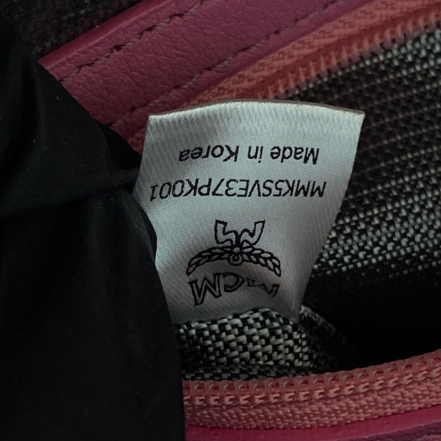 MCM Pink Visetos Print Backpack